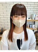 黒×オレンジ インナーカラーナチュラルモード髪質改善