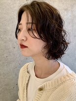 アルジャーノン コックス(ALGERNON COX)&nbsp;ナチュラルボブ×ウェーブパーマ×大人ショートボブ20代30代40代