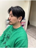 【ハクラ】メンズセンターパート 毛流れパーマ カルマパーマ