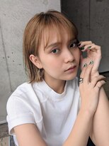 リングヘアギンザ(Ring hair GINZA) 【Ring】シアーベージュ×切りっぱなしボブ