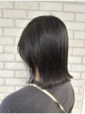 切りっぱなしボブ×グレージュ