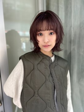 ボヌールウメダ(Bonheur UMEDA) 【大阪駅西梅田】マッシュウルフレイヤーニュアンスパーマ
