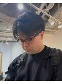 フェザーパーマフェザーショートセンターパート毛流れニュアンス