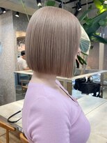 サンク 原宿 表参道(cinq)&nbsp;ミルクティーベージュカラーケアブリーチカラーピンクベージュ