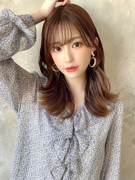 プラチナ(PLATINA) くびれヘアシースルー前髪ブリーチダブルカラー韓国