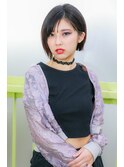 ナチュラルストレートボブ前下がり