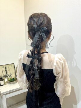 ヘアコレクション アンジュ(Hair collection Unge) ツイン編みおろしヘアセット＊