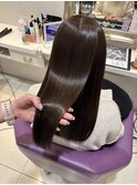 京都美容室 髪質改善 レイヤーカット ブリーチなし 透明感カラー