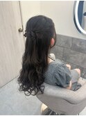 ハーフアップ/心斎橋ヘアセット