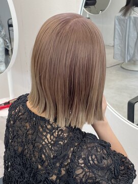 ミーム 原宿 表参道(meme) !ダブルカラーハイトーンミルクティーベージュグレージュ#原宿