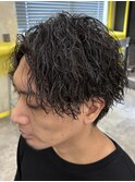 センターパート×ツイストスパイラル