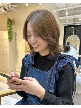 ザックジングウ 表参道(ZACC JINGU) 矢野口の透明感カラー×外はねレイヤー【やわカジュアル】