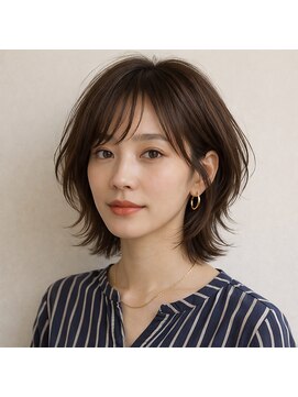 スープレックス ヘアーデザイン(SOUPREX HAIR DESIGN) ミディアムレイヤーボブ　20代 30代 40代 50代 60代　髪質改善