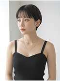 #ショートボブ#黒髪ショート#小顔魅せショート