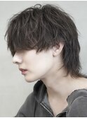 原宿緩めツイストスパイラルパーママッシュウルフカット刈り上げ