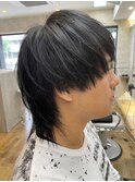 メンズ　ウルフカット