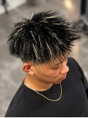 319. MENS/スパイキーショート/ハイライト/フェード