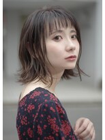 ヘアーメイクジェンテ(hair make gente)&nbsp;ショートバングのニュアンスボブ