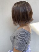 ハニーベージュ_大人かわいい,ボブ,結婚式