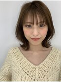 【佐藤健太郎】ことりベージュシースルーバング小顔レイヤーボブ