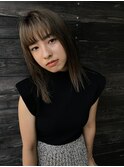 スリークストレートのナチュラルバング