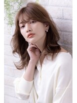 ヘアーアートシフォン 池袋西口店(Hair art chiffon)&nbsp;ダークグレージュシアーカラーレイヤーミディアムカーキベージュ