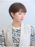 横顔美人の骨格補正カット×前下がりショートボブ