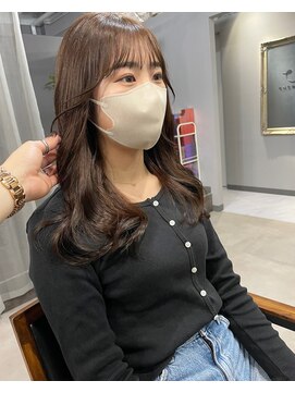 カミエ(kamie) ＊小顔バング 顔周り ベージュカラー 三宮美容室 神戸