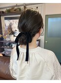 お呼ばれナチュラルヘアセット .*。