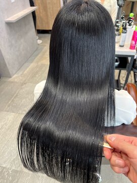 アディクト 東陽町西口(addict) サラ艶になる縮毛矯正_ブラック_ロング［東陽町］