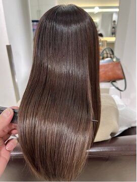 エアー 銀座タワー(AIR) ツヤ髪スタイル/くすみカラー/美髪/ケアカラー　【榛葉】