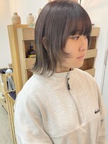 キューズ クラブ(cuz KLUB) 【cuz KLUB】顔周り裾カラーグレージュボブ【池袋】