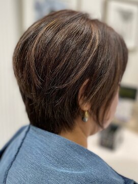 ヘアーカッティングガーデン ジャック モアザン 松山店 白髪ぼかしハイライト/大人女性/40代/50代/60代