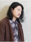 メンズロング スパイラルパーマt