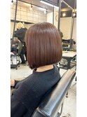 縮毛矯正前下がりボブ