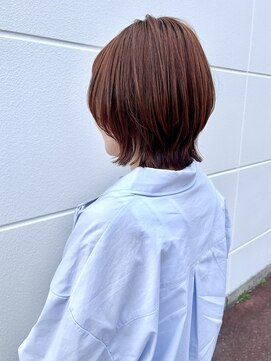 ユウヘアー 千代田橋店(U Hair) レイヤーボブ×オレンジ