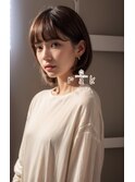 柔らか前下がりボブ