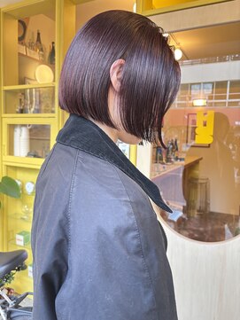 ヒントステーション(HINTSTATION) 〈浅草 半個室〉ミニボブ/ローズブラウン