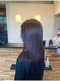 上品を纏ううる艶ロングストレート 髪質改善Trと冬カラー#1