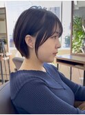 小顔ショート/サイドバング/顔まわりカット/前髪/似合わせ/銀座