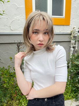 リベルタ 下北沢(liberta) ホワイティーブロンド×ニュアンスウルフ