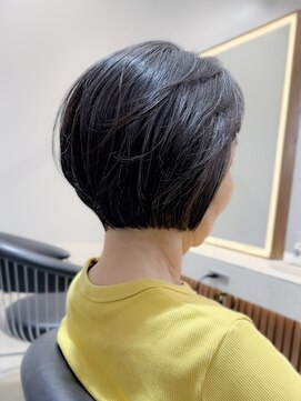 ボブショートボブ縮毛矯正ベージュグレージュ門前仲町