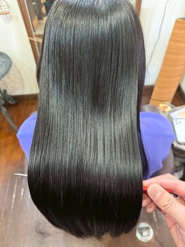 美容室 メザミー MESAMIES 髪質改善トリートメントうる艶ストレート×透明感ダークアッシュ