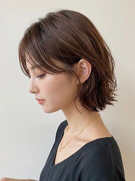 アース 相模大野店(EARTH) 小顔効果/横顔美人/春カラー/大人ショート/レイヤーカット