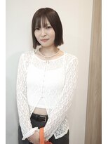 チザン(TIZAN)&nbsp;切りっぱなしボブ×ダークグレージュ