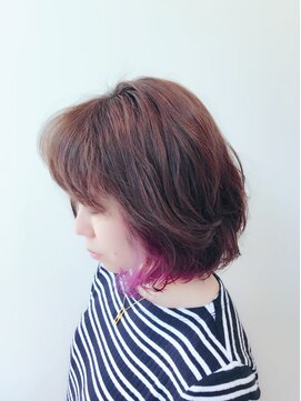 ビグディーサロン(BIGOUDI salon koshien) 【ISAACBlANCO】ふわミディ ピンクカラー