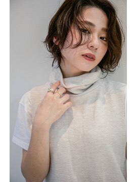 ジュノ イオン鹿児島店(Juno) 儚げコーラル×ショートボブ