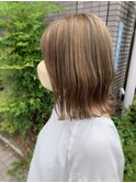 ボブ×ミルクティーベージュ