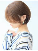ショート・ボブ・ベージュカラー・白髪ぼかし・髪質改善