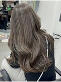 シークレットハイライト　白髪ぼかしハイライト　グレイジュ